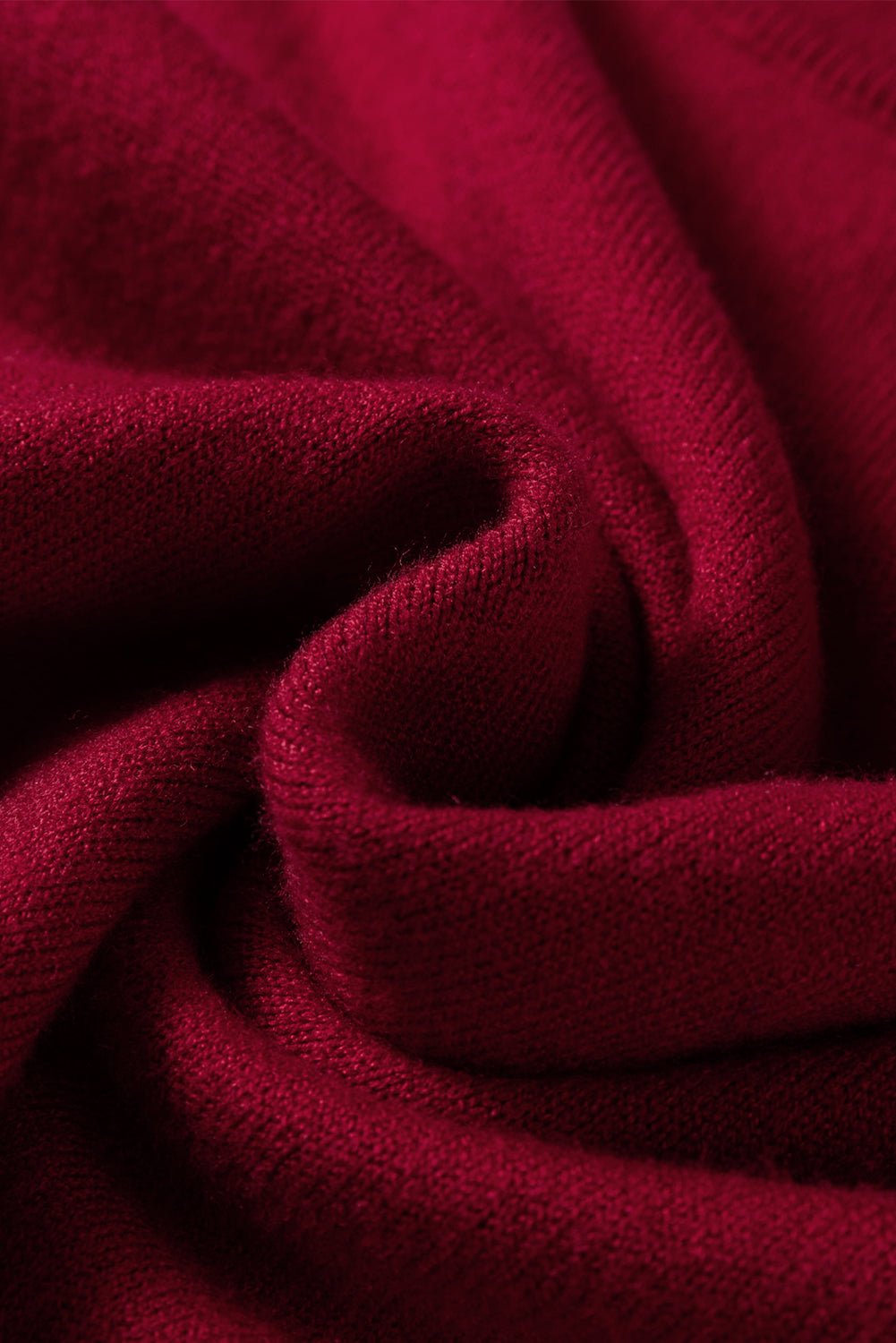 Racing Red Solid Color Crew Neck Knit Cap Sleeve Sweater - Rooted & Reckless Co.