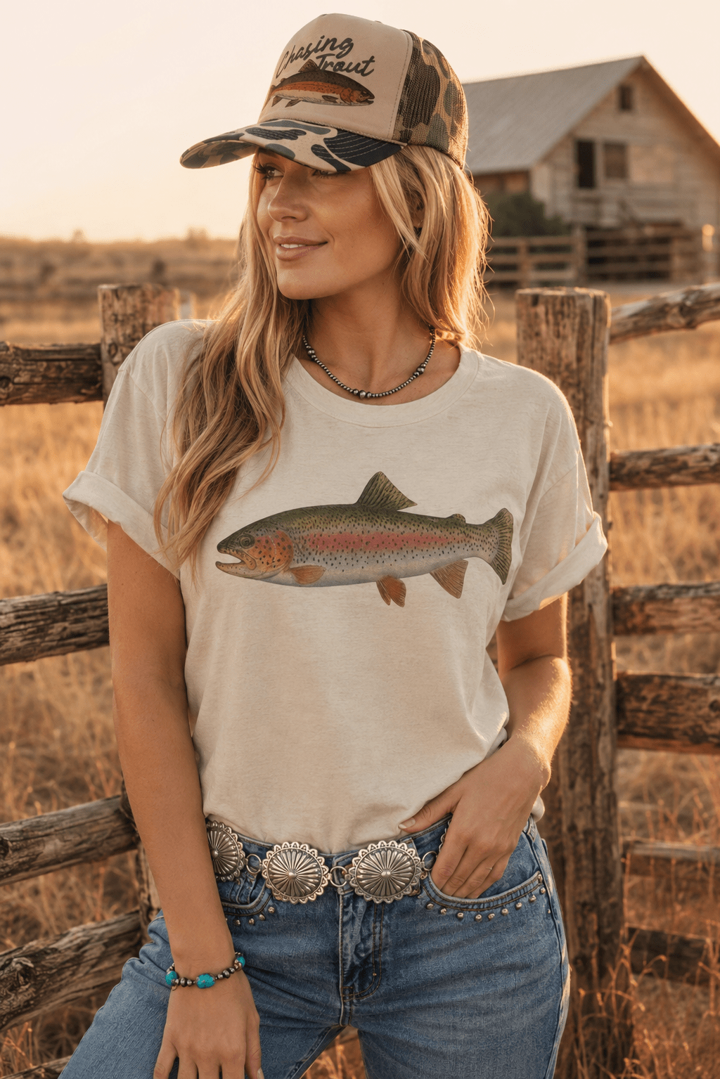 Rainbow Trout Graphic Tee - Rooted & Reckless Co.