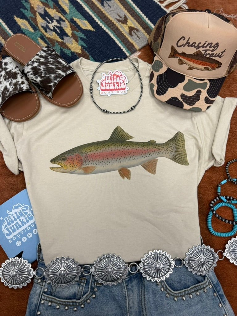 Rainbow Trout Graphic Tee - Rooted & Reckless Co.