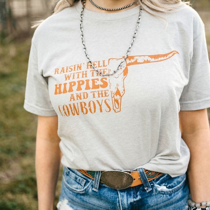 Raisin' Hell Bull Skull Graphic Tee - Rooted & Reckless Co.