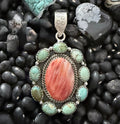Red Spiny and Sonoran Mountain Sterling Pendant-111 - Rooted & Reckless Co.