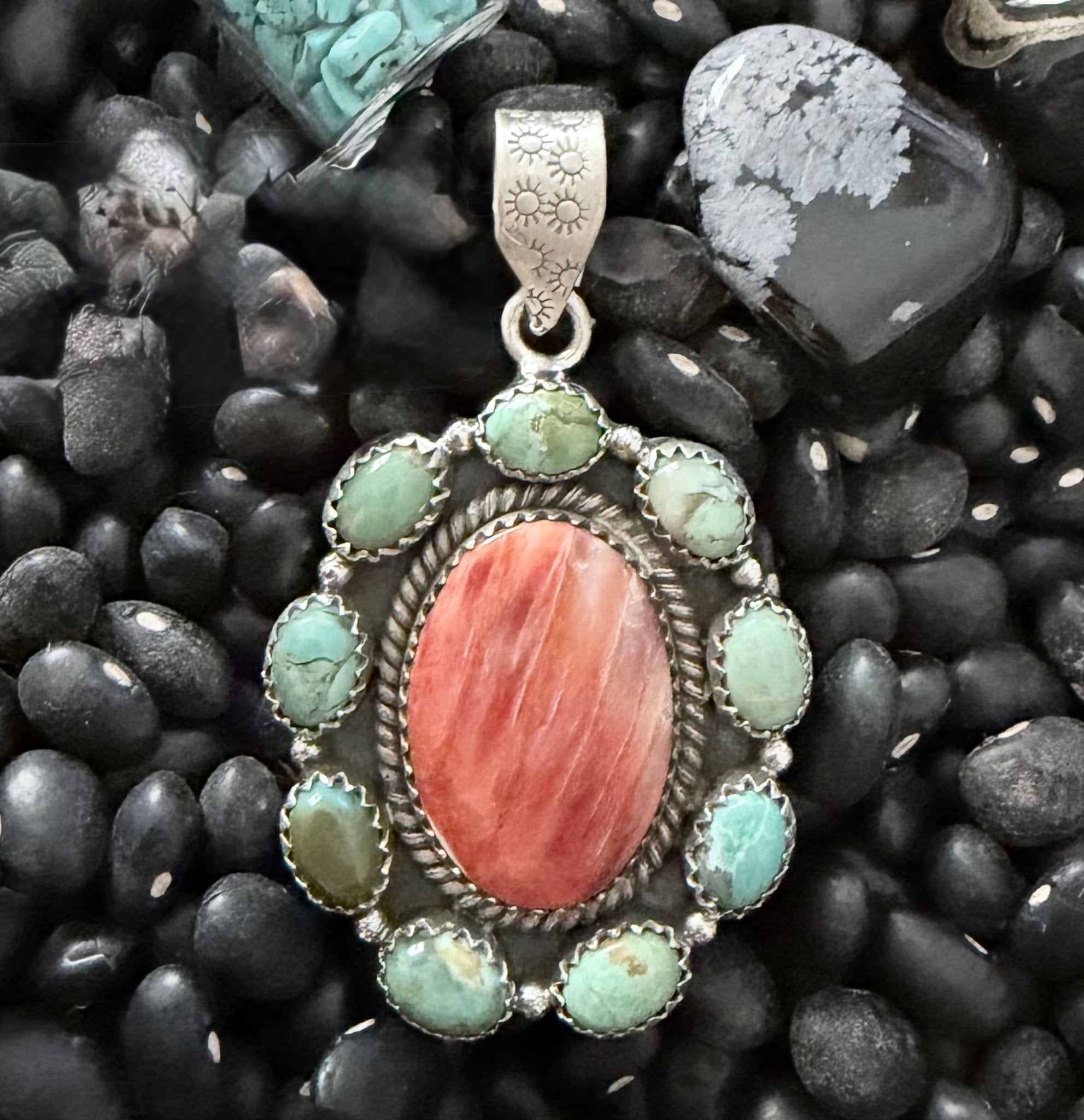 Red Spiny and Sonoran Mountain Sterling Pendant-111 - Rooted & Reckless Co.