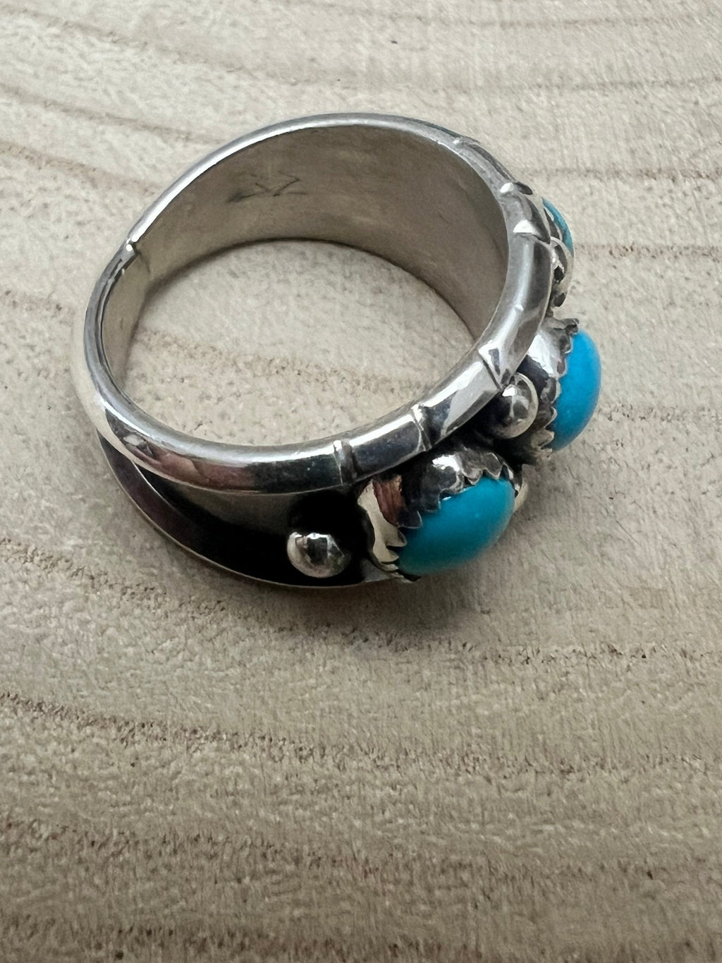 Reed Charley Navajo Kingman Turquoise Sterling Silver Ring - Rooted & Reckless Co.