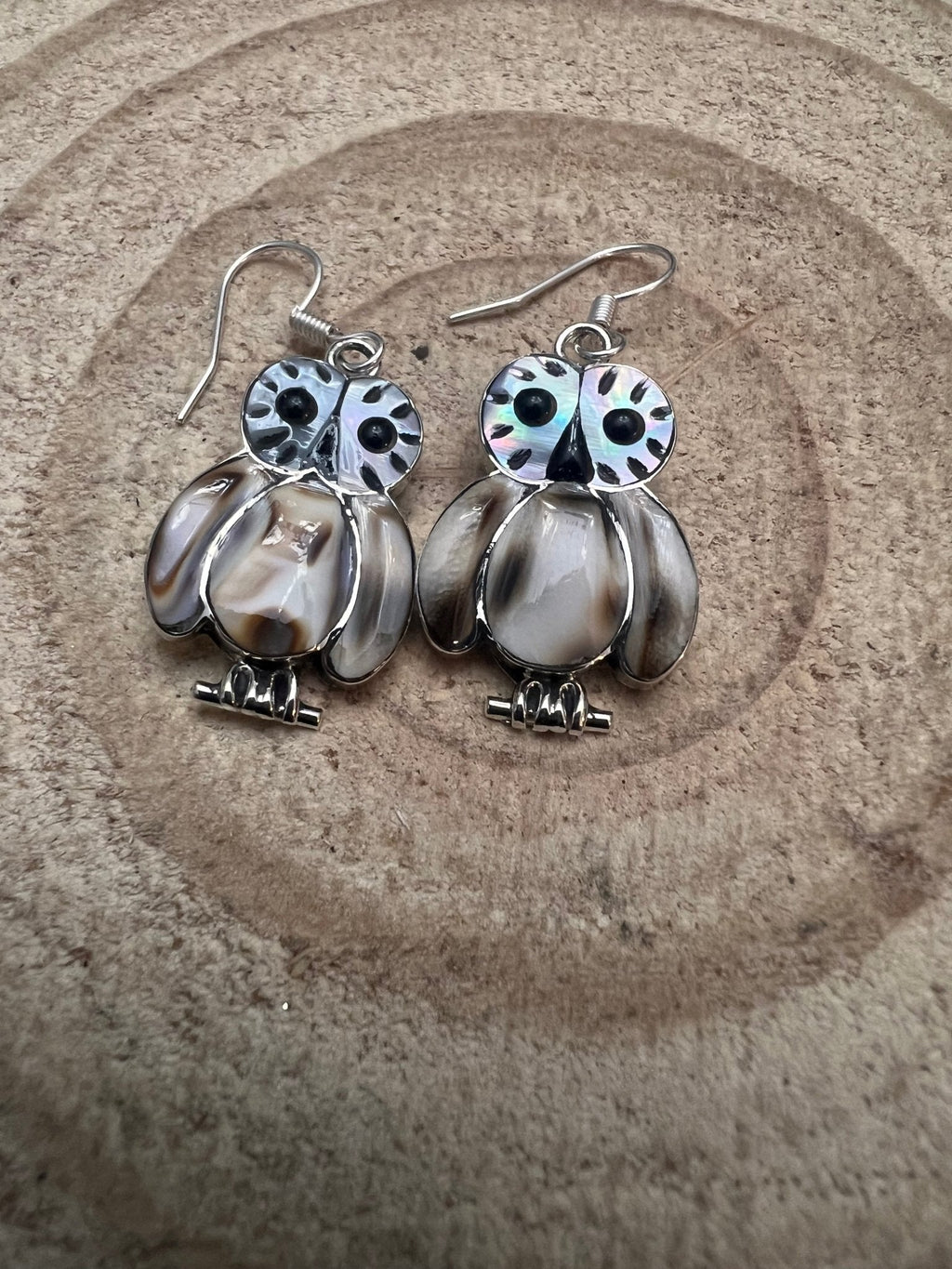 Reginda Kallest Zuni Multi-Stone Inlay Owl Sterling Silver Earrings - Rooted & Reckless Co.