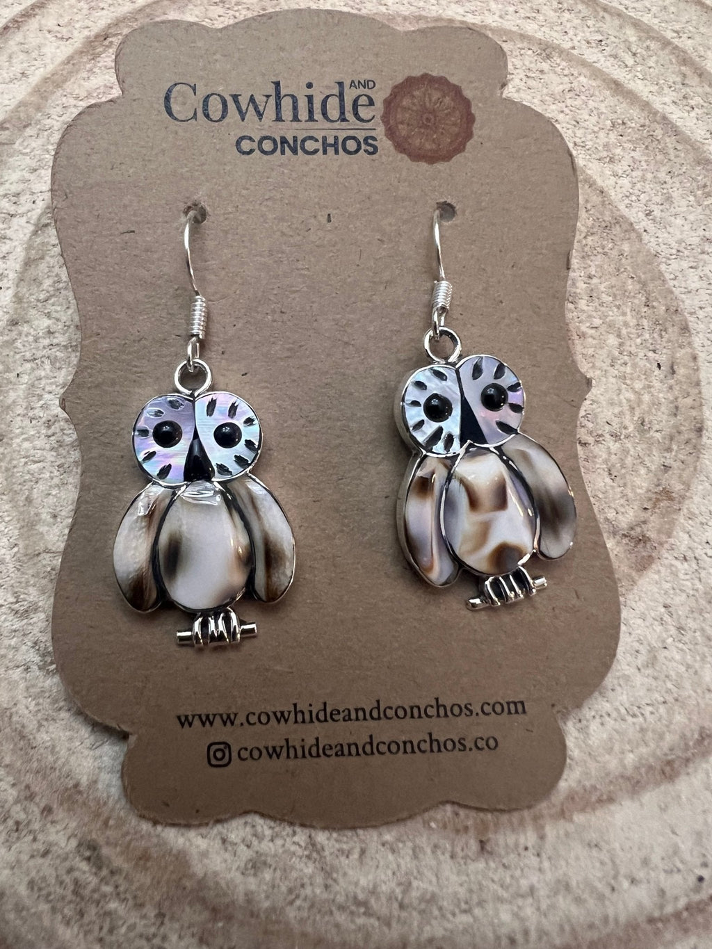 Reginda Kallest Zuni Multi-Stone Inlay Owl Sterling Silver Earrings - Rooted & Reckless Co.
