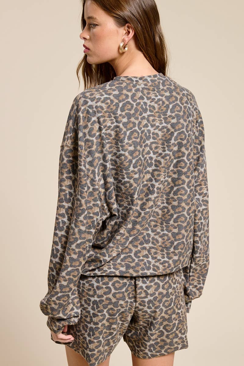 RELAXED FRENCH TERRY L/S TEE WITH PUFFED SLEEVES - Rooted & Reckless Co.