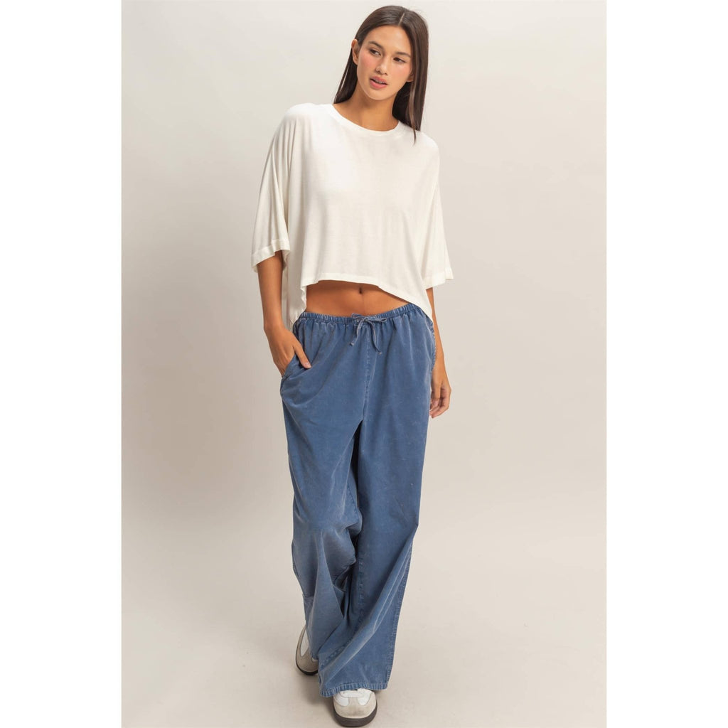 Relaxed High-Low Batwing Sleeve Top - Rooted & Reckless Co.