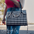 Reno Leather Checkered Handbag - Rooted & Reckless Co.