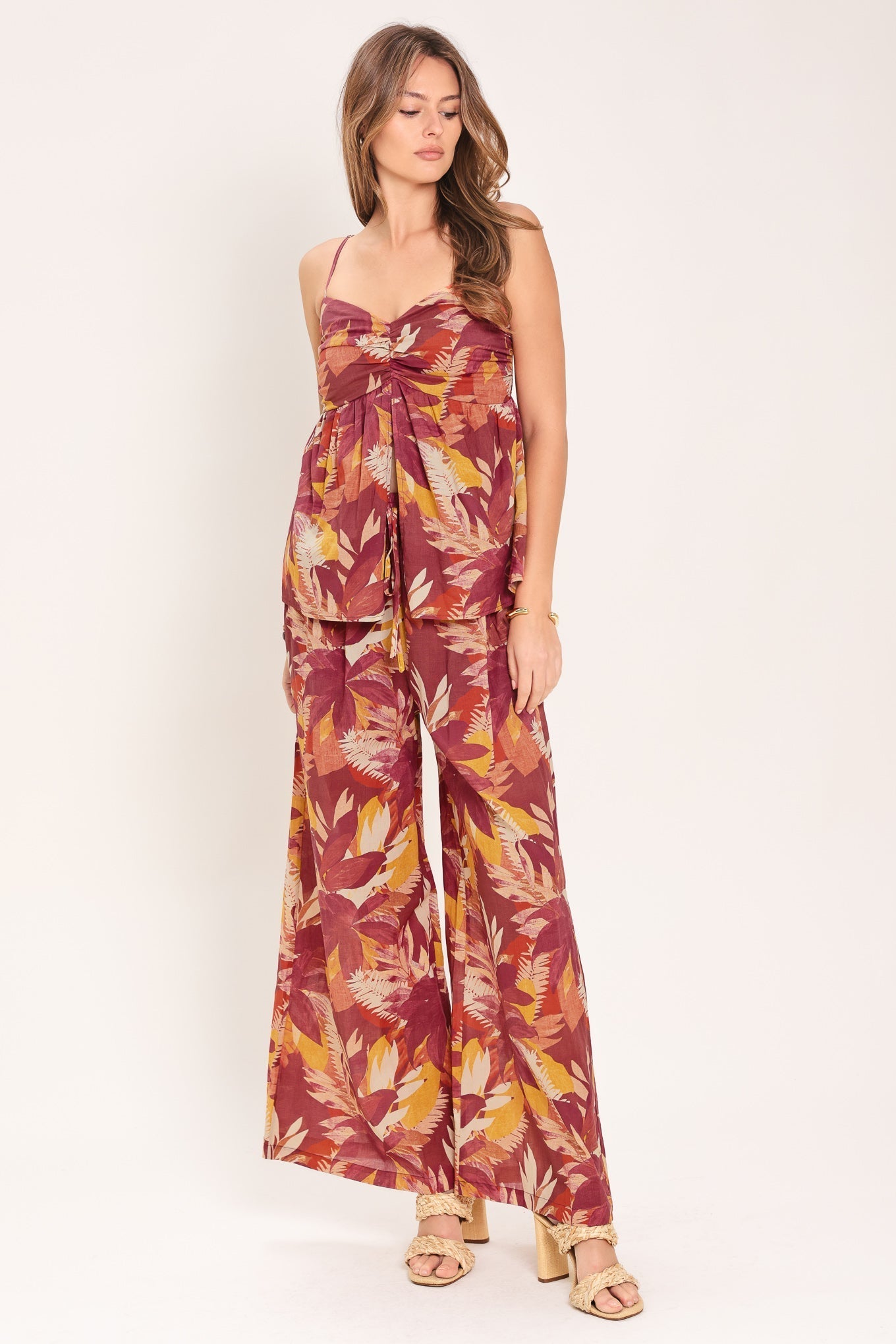 RESORT DREAM PALAZZO WOVEN TOP - Rooted & Reckless Co.