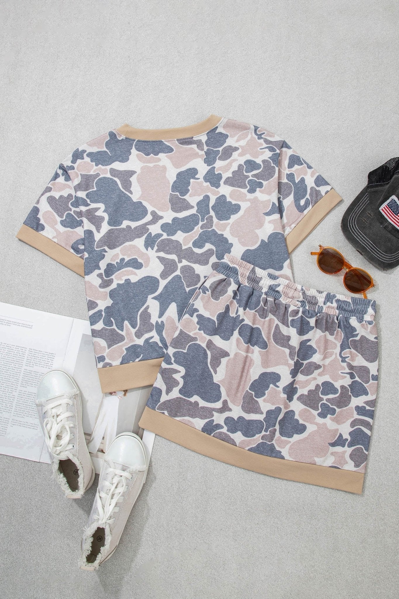 Retro Camo Colorblock Top & Trim Skort Set - Rooted & Reckless Co.
