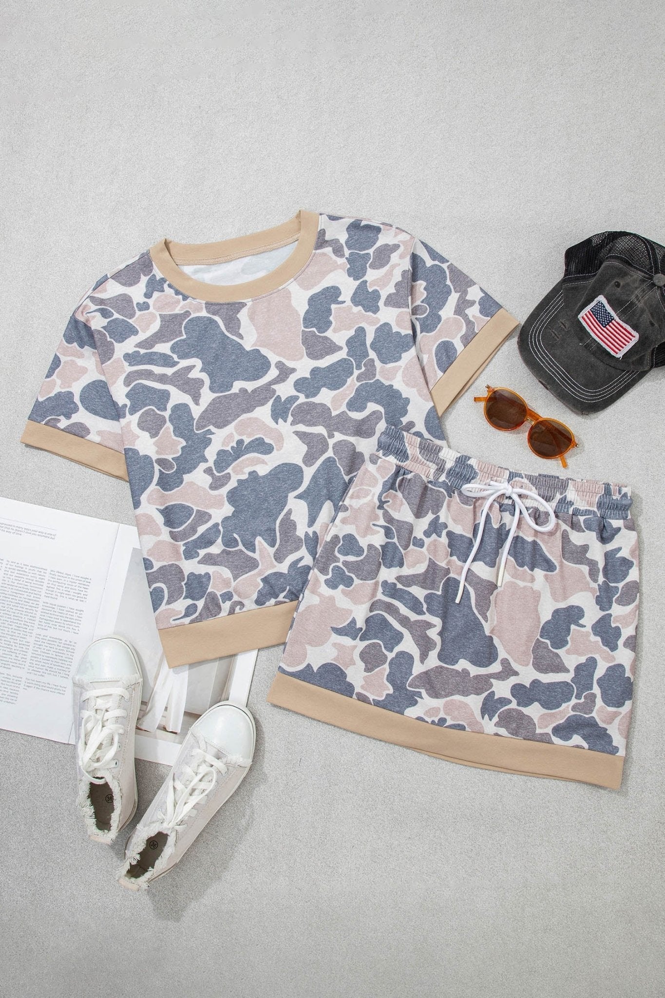 Retro Camo Colorblock Top & Trim Skort Set - Rooted & Reckless Co.