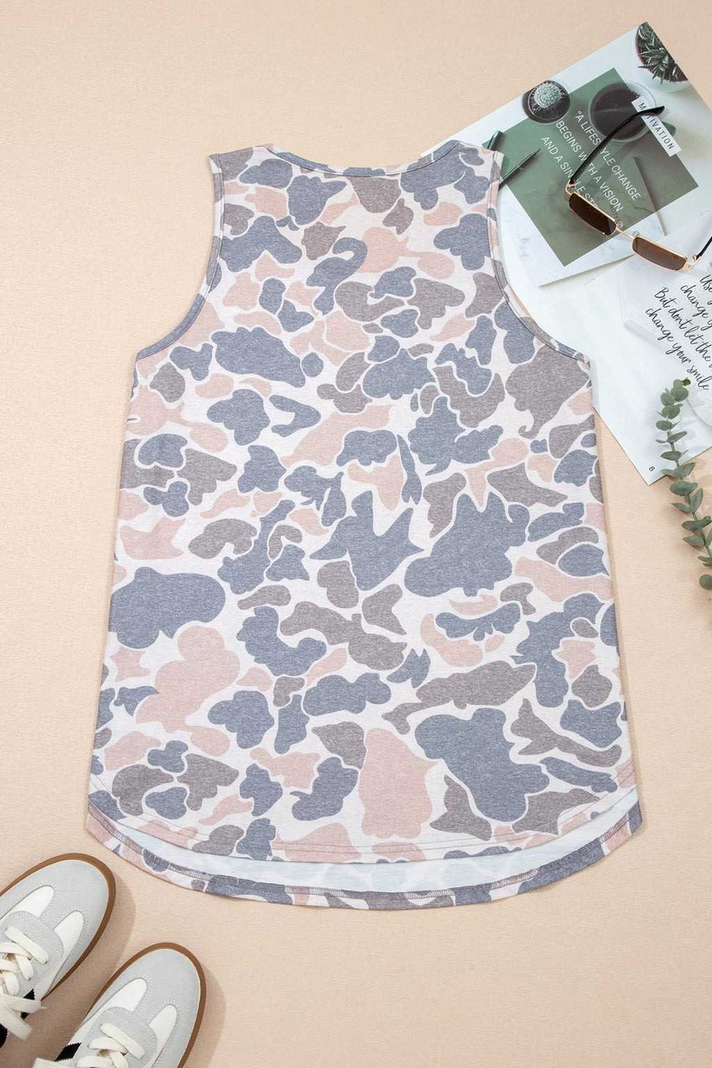 Retro Camo Oversize Tank Top - Rooted & Reckless Co.