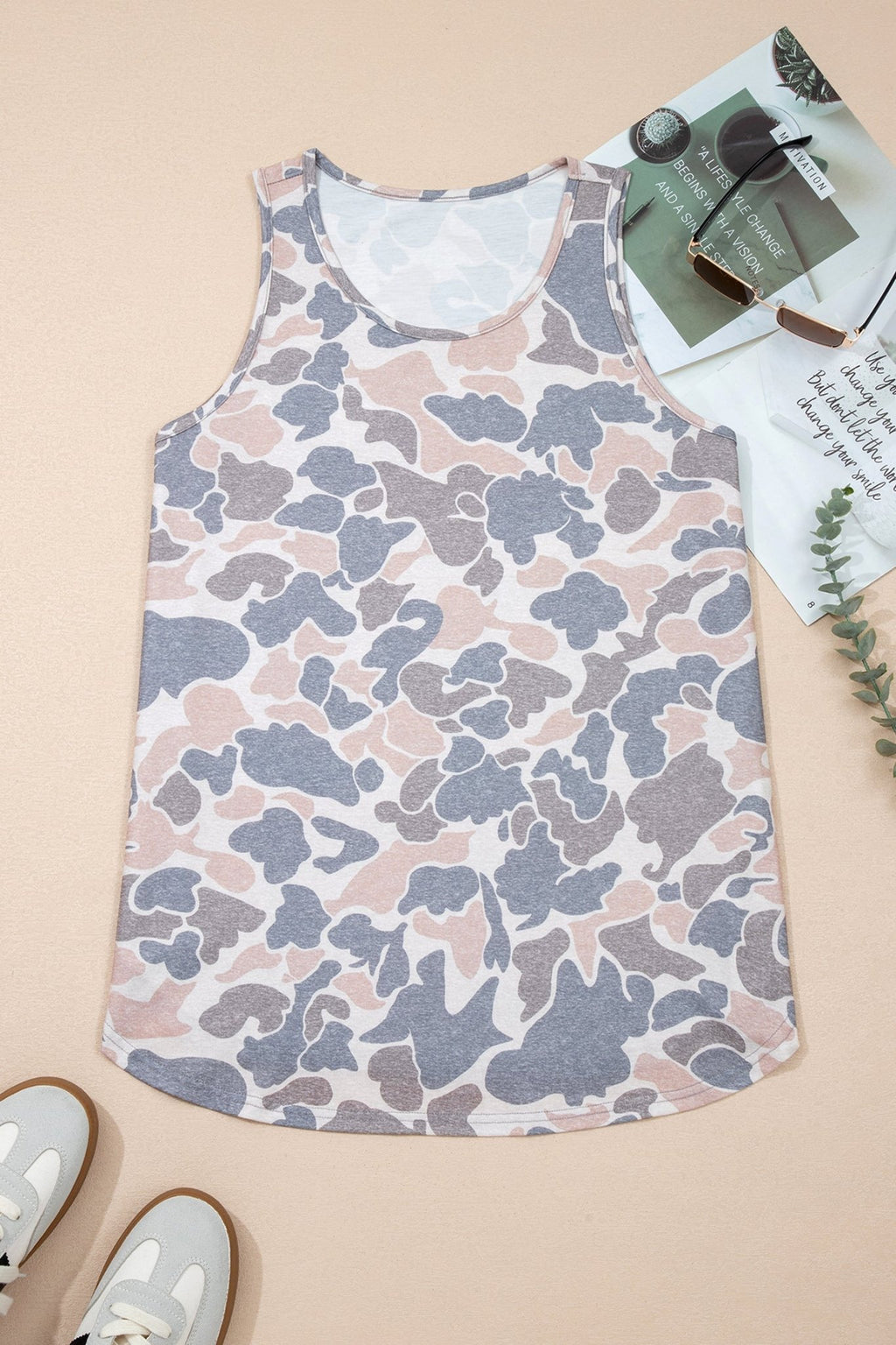 Retro Camo Oversize Tank Top - Rooted & Reckless Co.