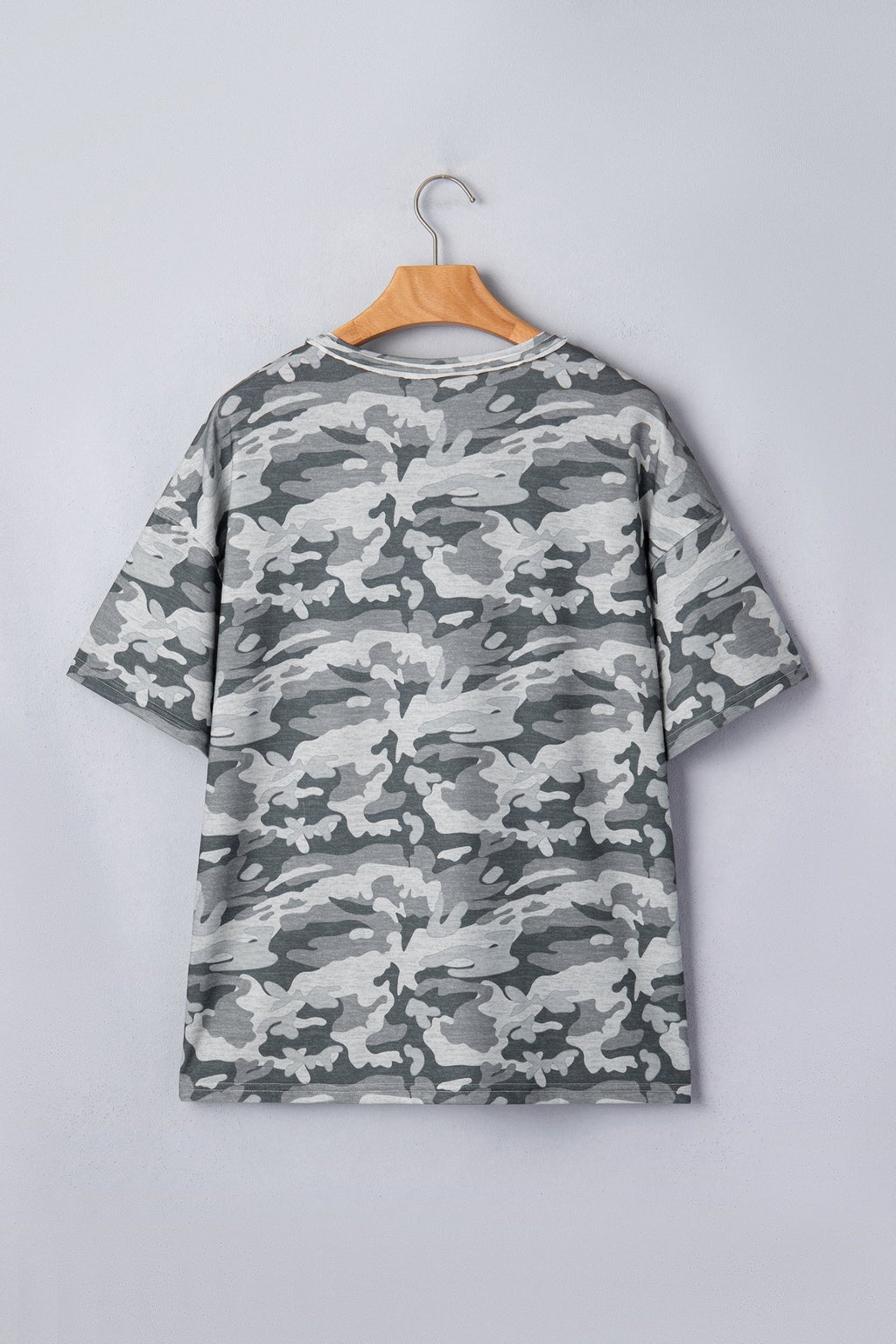 Retro Camo Raw Edge V-Neck Tee - Rooted & Reckless Co.
