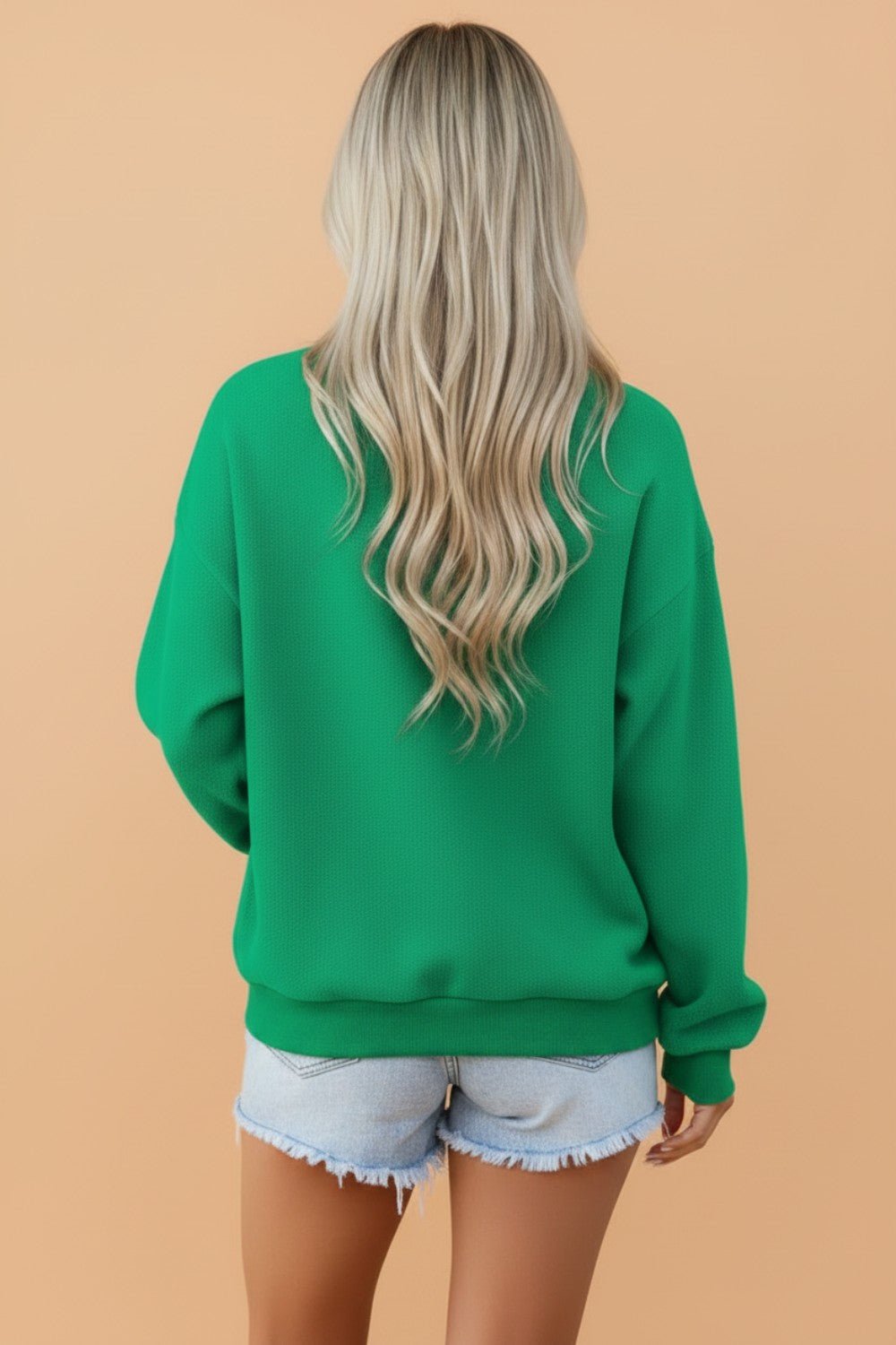 Reversible Mock Neck Oversize Drop Shoulder Sweatshirt - Rooted & Reckless Co.