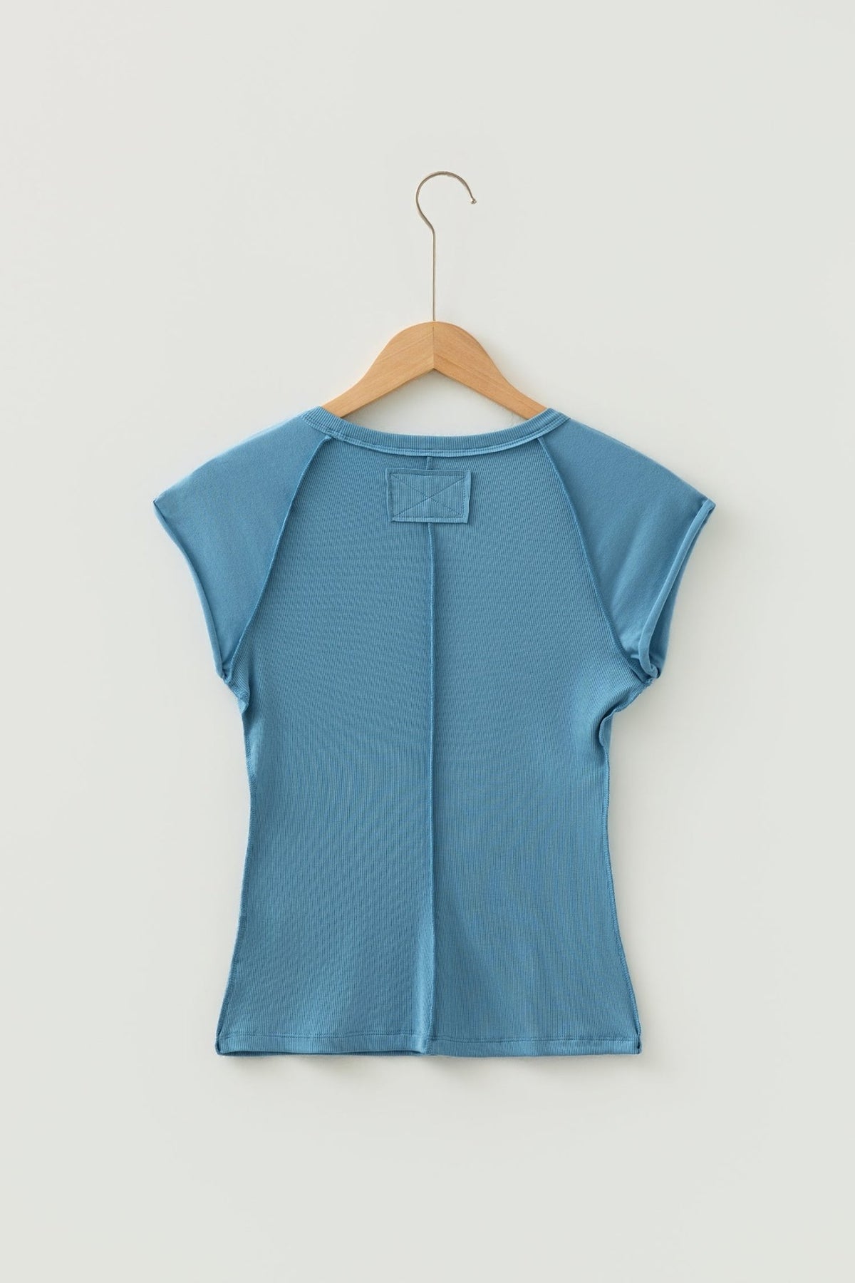 Ribbed Cap Sleeve Crewneck Shirt - Rooted & Reckless Co.