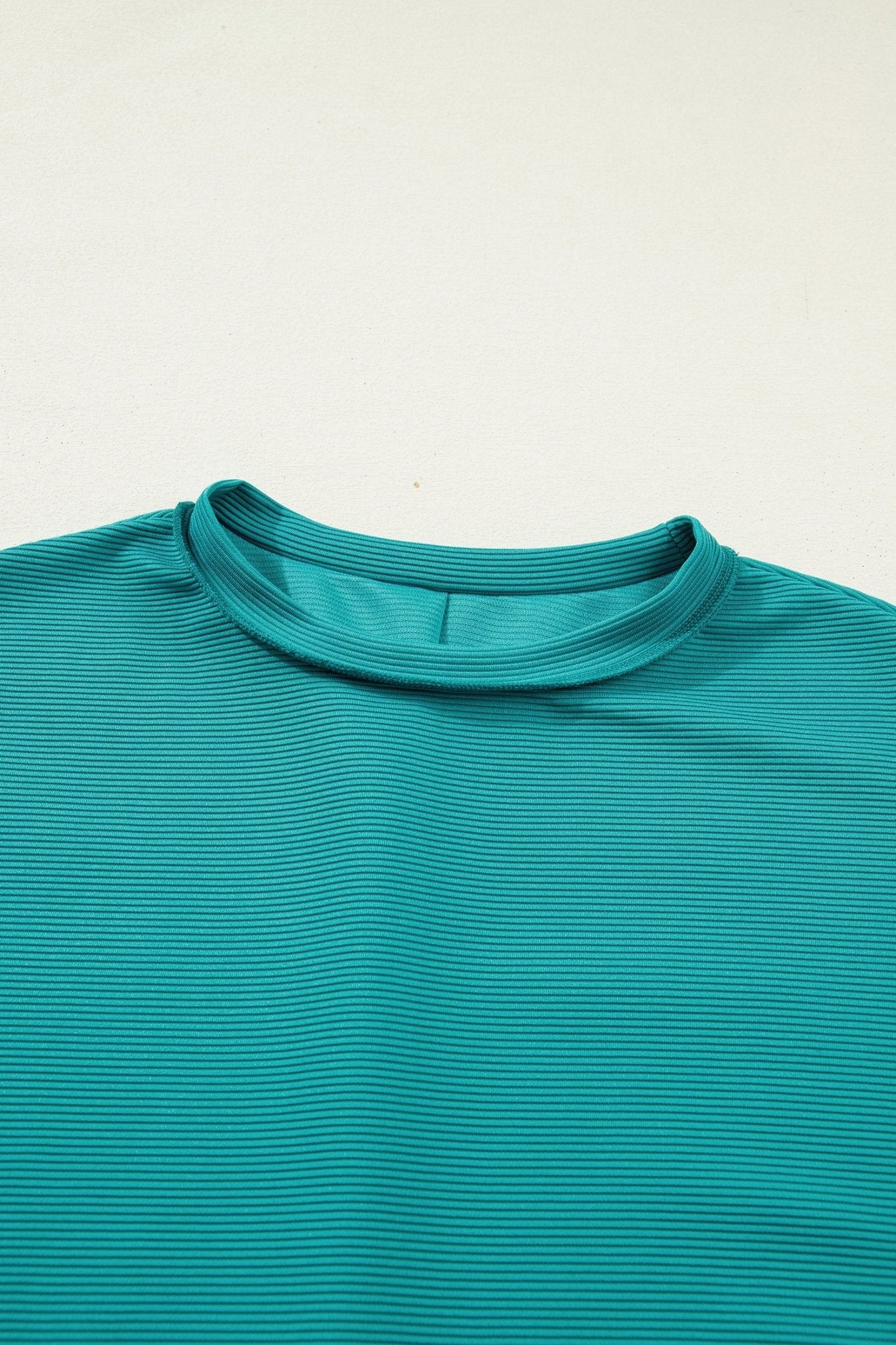 Ribbed Exposed Seam Drop Shoulder Pullover - Rooted & Reckless Co.