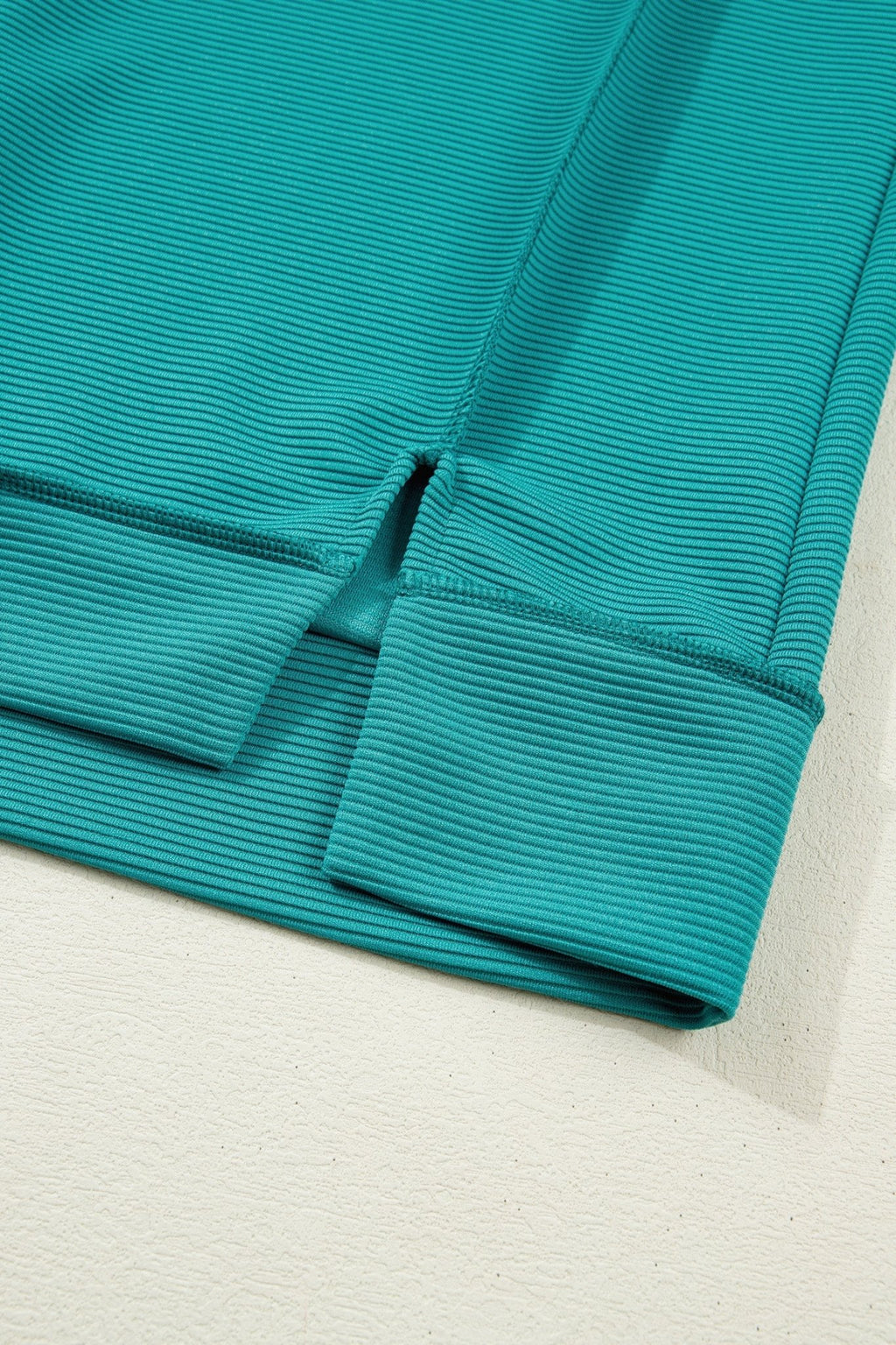 Ribbed Exposed Seam Drop Shoulder Pullover - Rooted & Reckless Co.