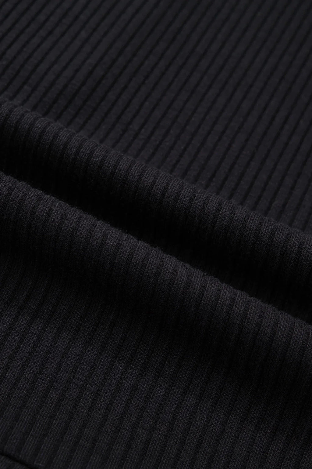 Ribbed Knit Contrast Denim Patchwork Hooded Top - Rooted & Reckless Co.