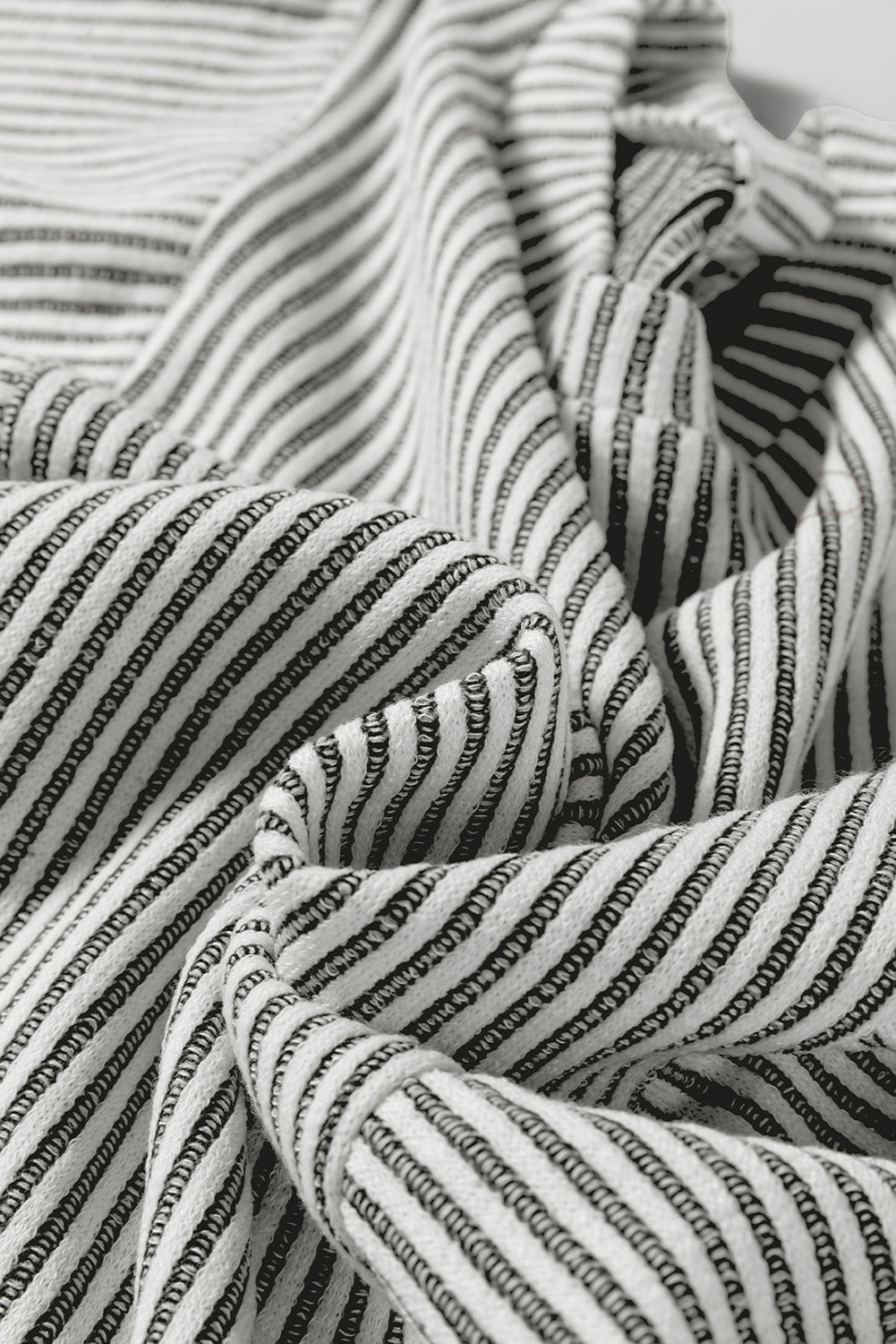 Ribbed Knit Crewneck Long Lantern Sleeve Top - Rooted & Reckless Co.