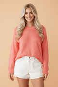 Ribbed Knit Drop Shoulder Long Sleeve Sweater - Rooted & Reckless Co.
