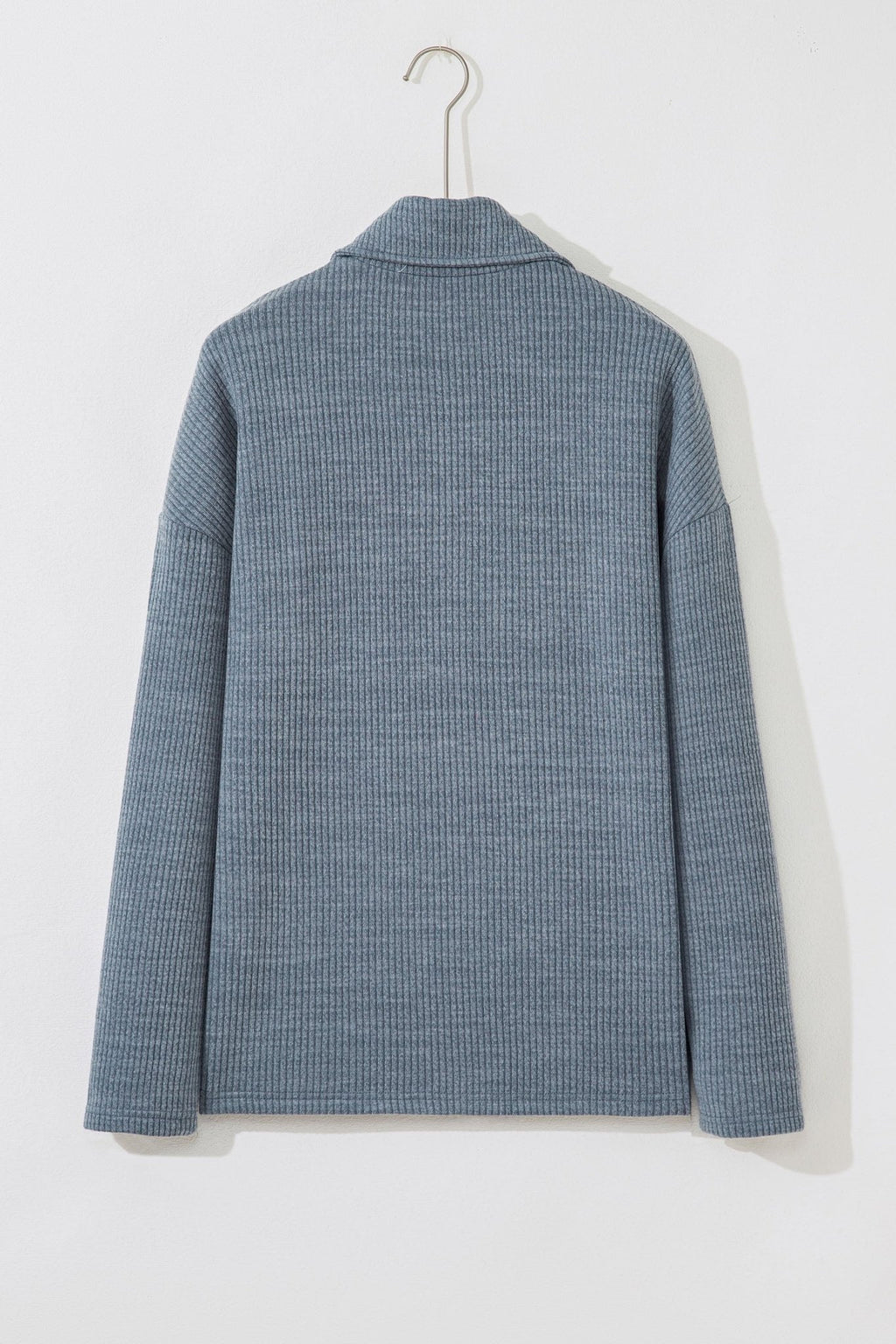 Ribbed Knit Flap Pocket Button-Up Shacket - Rooted & Reckless Co.