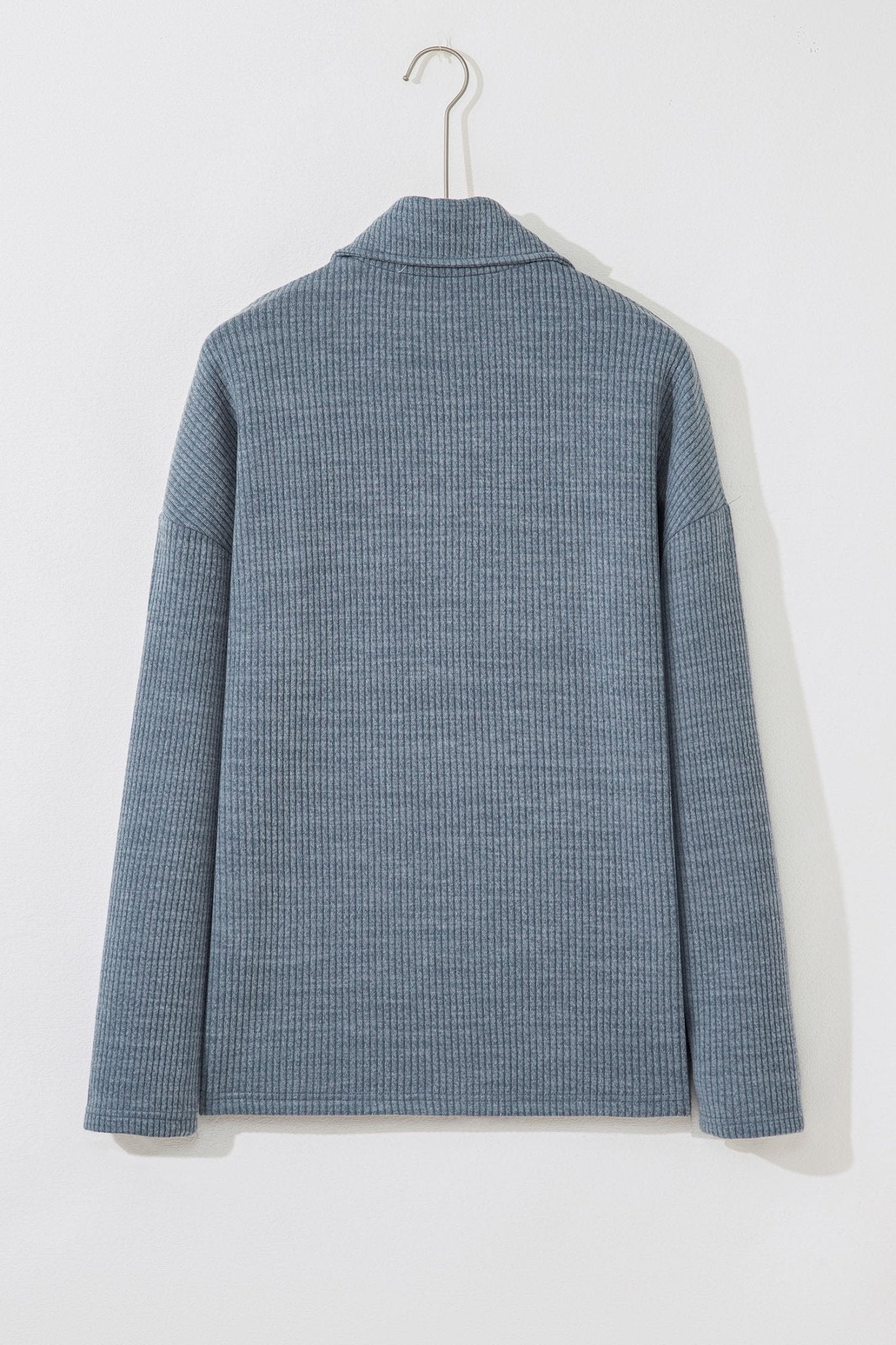 Ribbed Knit Flap Pocket Button-Up Shacket - Rooted & Reckless Co.