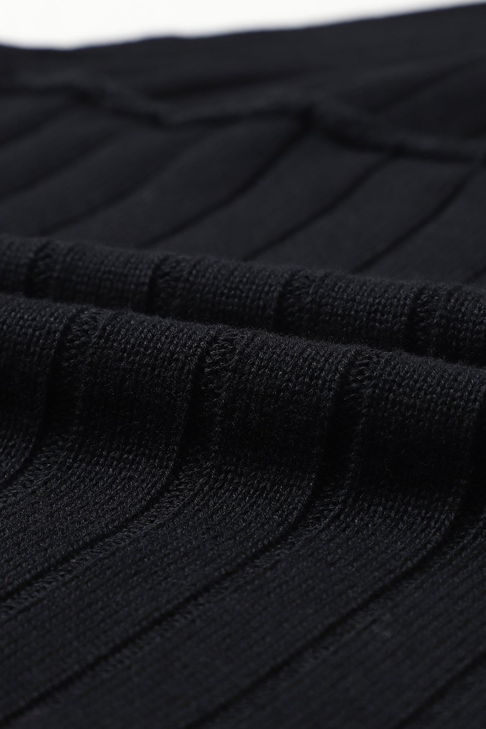 Ribbed Knit Reverse Seam 3/4 Sleeve Sweater - Rooted & Reckless Co.