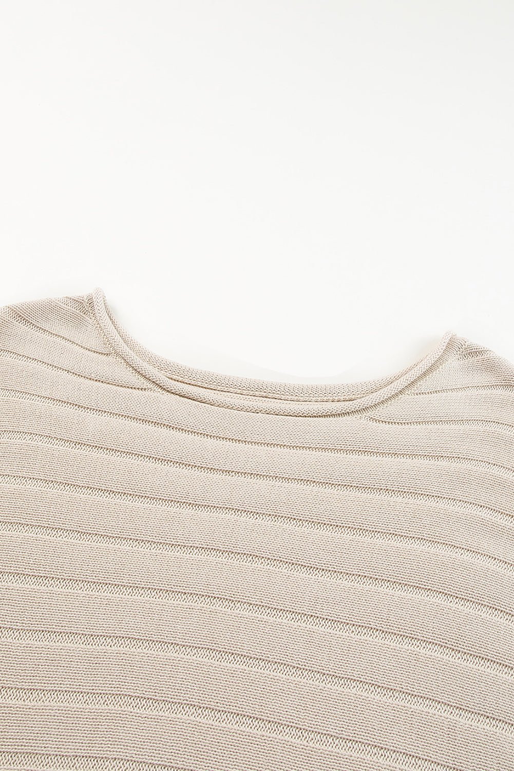 Ribbed Knit Reverse Seam 3/4 Sleeve Sweater - Rooted & Reckless Co.