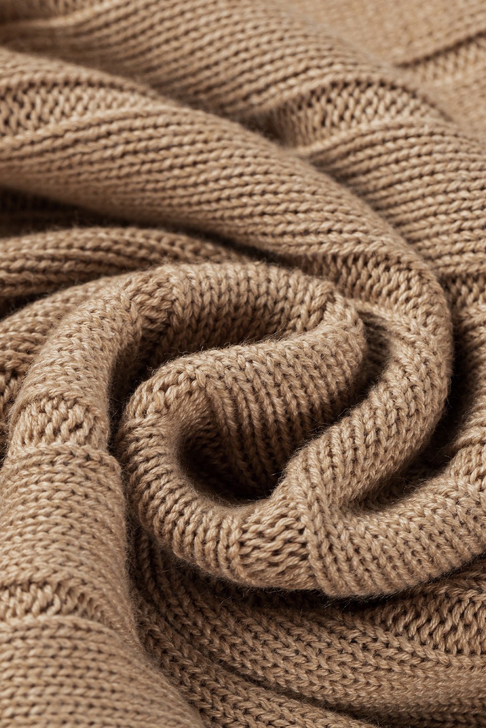 Ribbed Knit Reverse Seam 3/4 Sleeve Sweater - Rooted & Reckless Co.
