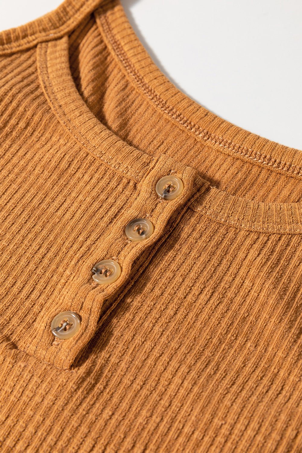 Ribbed Tie Knot Spaghetti Strap Buttoned Tank - Rooted & Reckless Co.