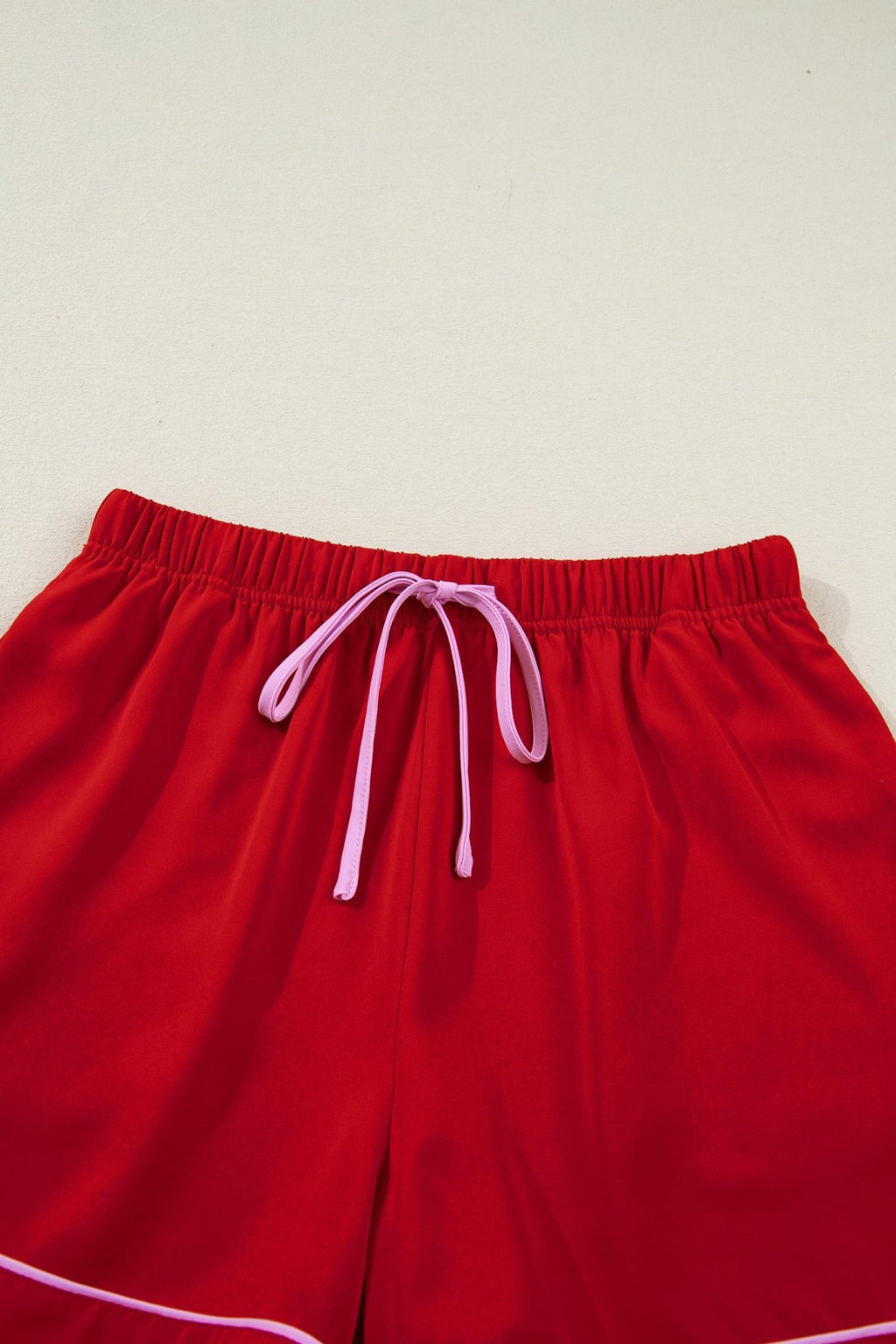 Ribbon Bow Top & Short Silky Pajama Set - Rooted & Reckless Co.