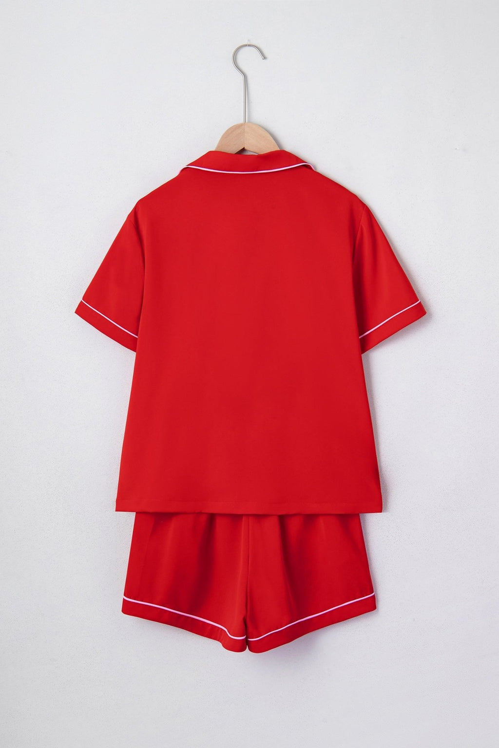 Ribbon Bow Top & Short Silky Pajama Set - Rooted & Reckless Co.