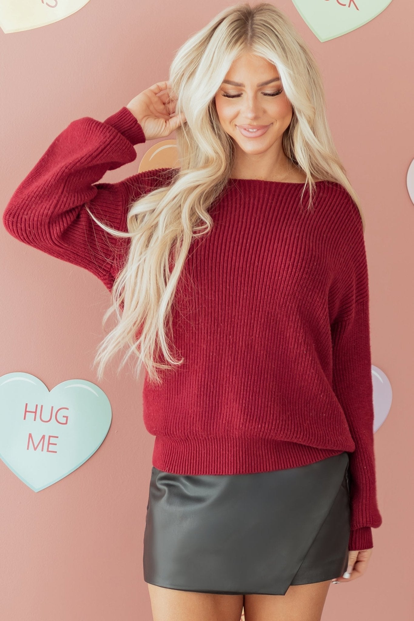 Ribbon Knot Backless Drop Shoulder Ribbed Sweater - Rooted & Reckless Co.