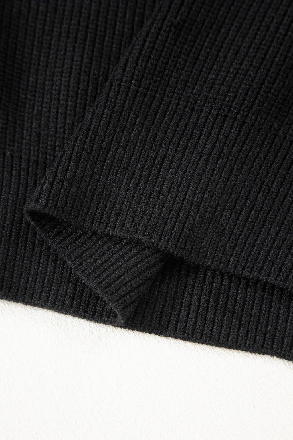 Ribbon Knot Backless Drop Shoulder Ribbed Sweater - Rooted & Reckless Co.
