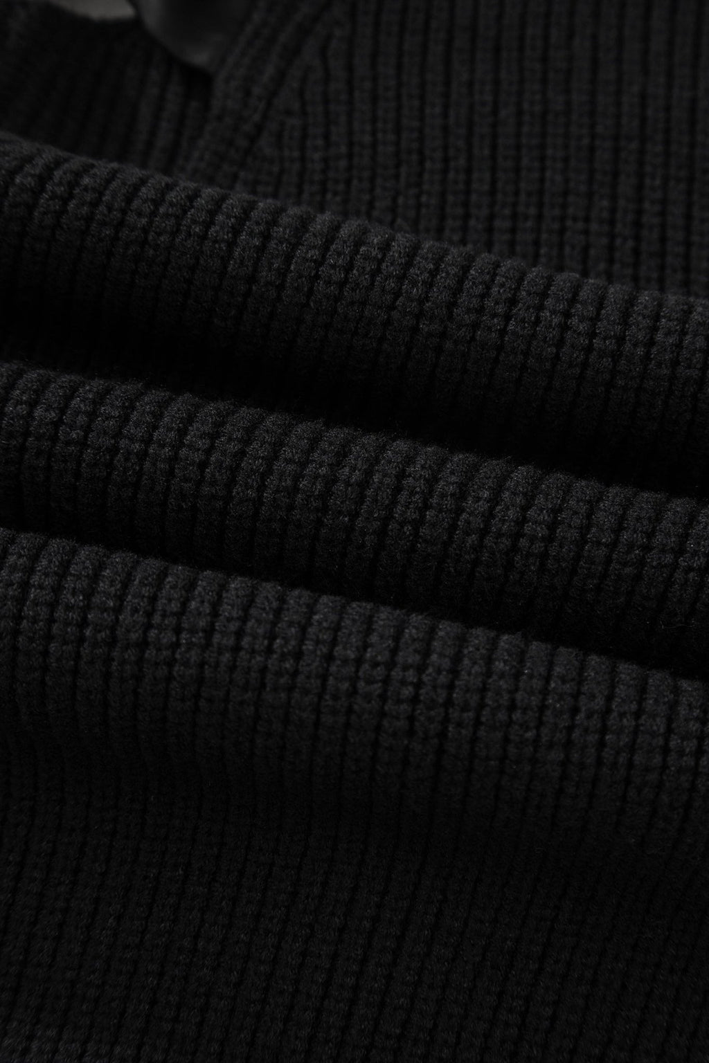 Ribbon Knot Backless Drop Shoulder Ribbed Sweater - Rooted & Reckless Co.