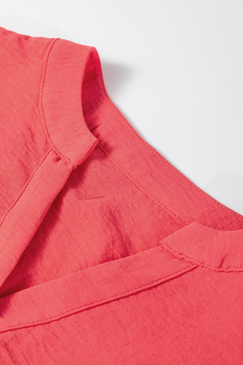 Ricrac Contrast Trim V-Neck Button Down Shirt - Rooted & Reckless Co.