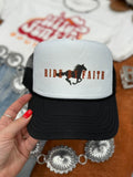 Ride By Faith Trucker Hat - Rooted & Reckless Co.