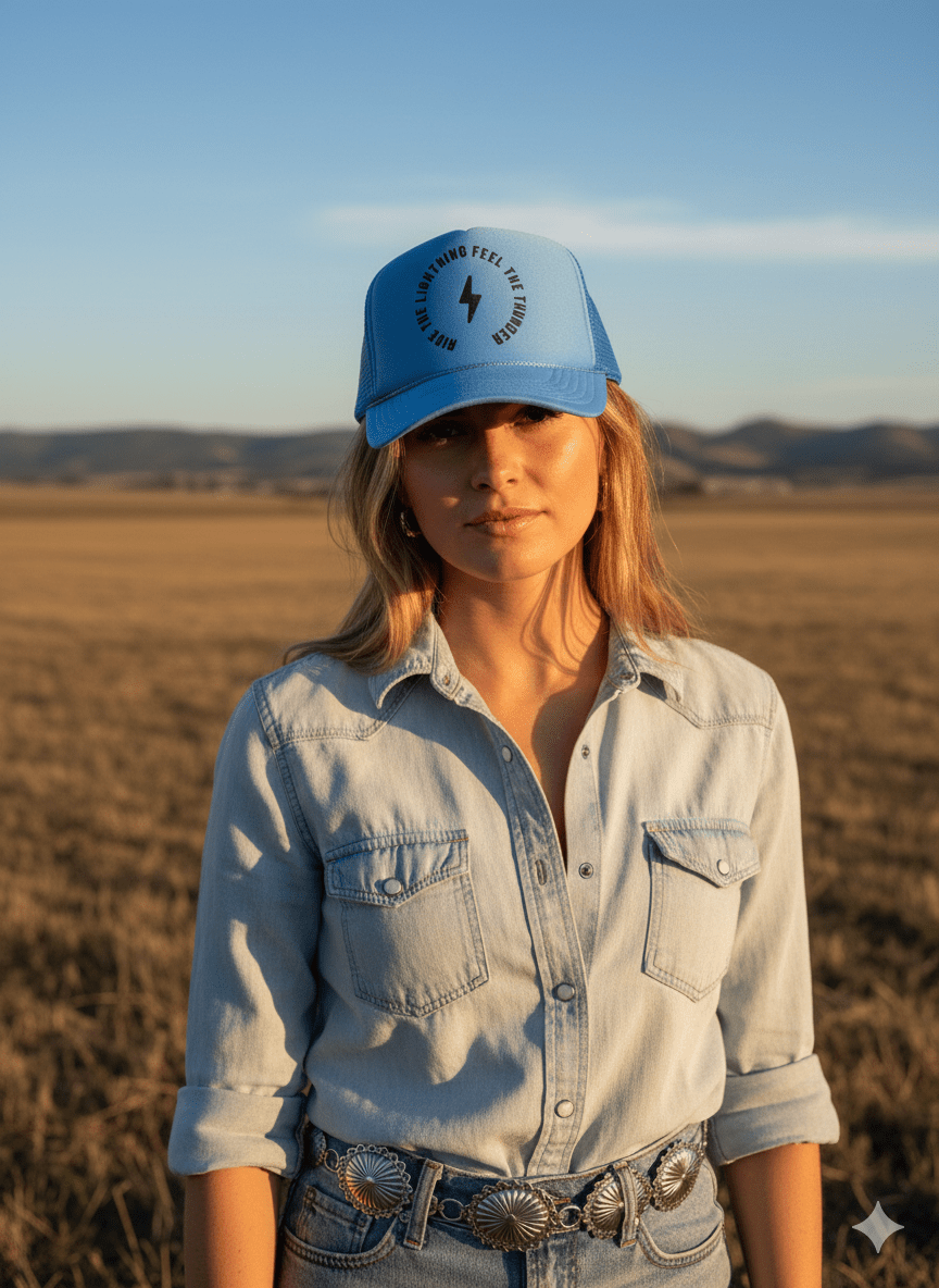 Ride The Lightning Trucker Hat - Rooted & Reckless Co.