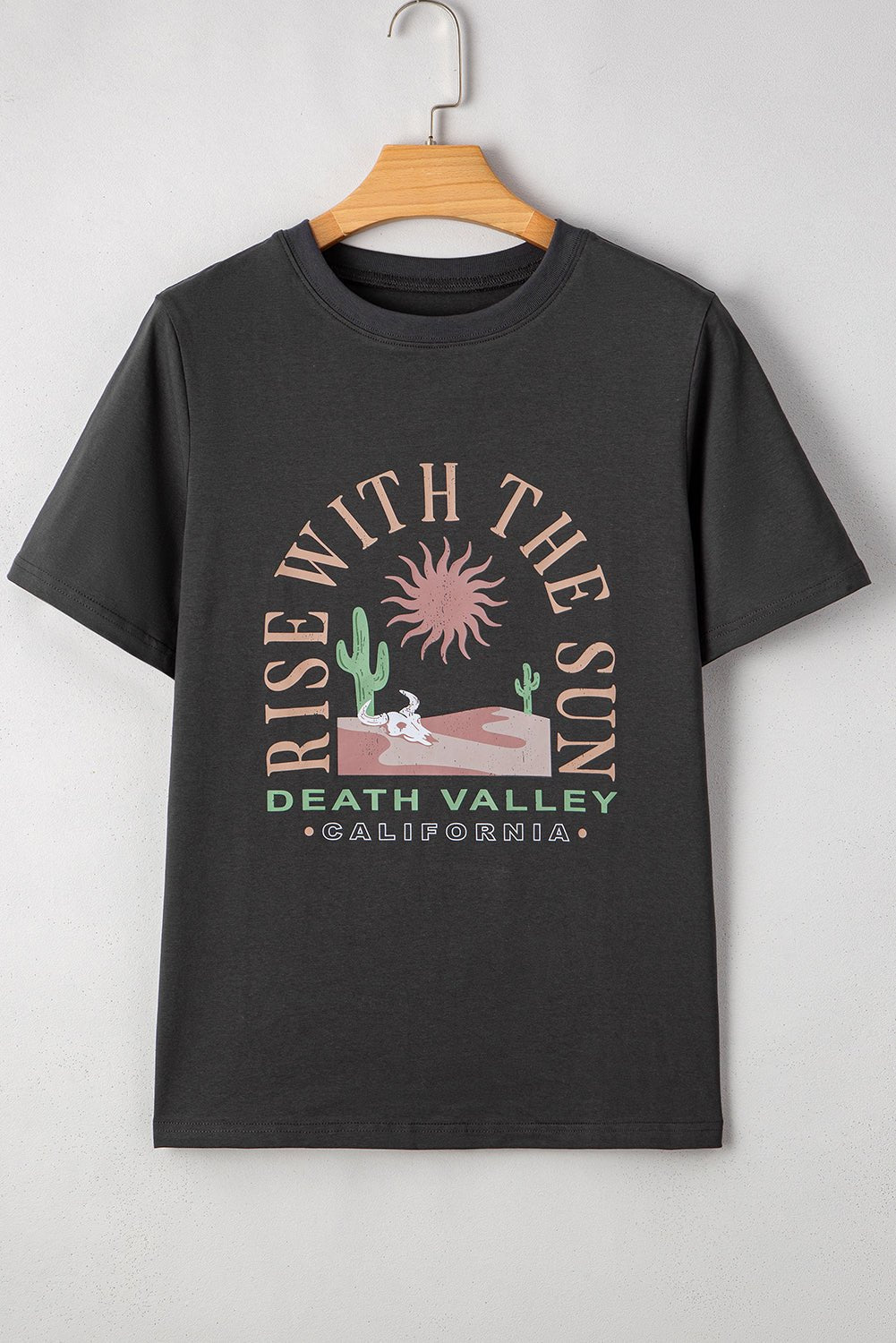 RISE WITH THE SUN Western Crewneck Tee - Rooted & Reckless Co.