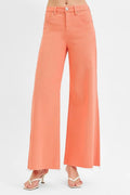 RISEN Full Size Tummy Control High Rise Wide Leg Palazzo Jeans Plus Size - Rooted & Reckless Co.