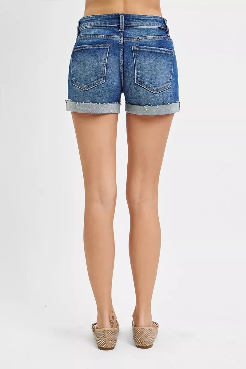 RISEN Low Rise Cuffed Shorts - Rooted & Reckless Co.