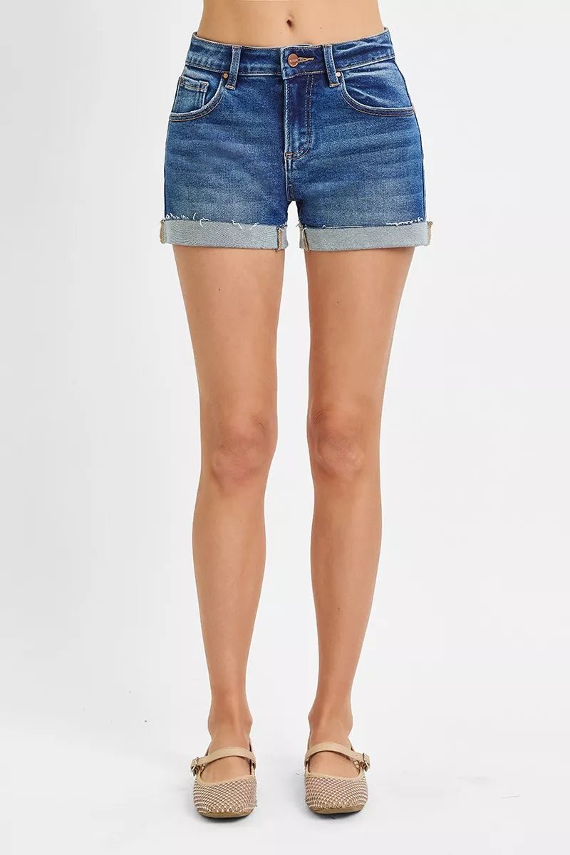 RISEN Low Rise Cuffed Shorts - Rooted & Reckless Co.