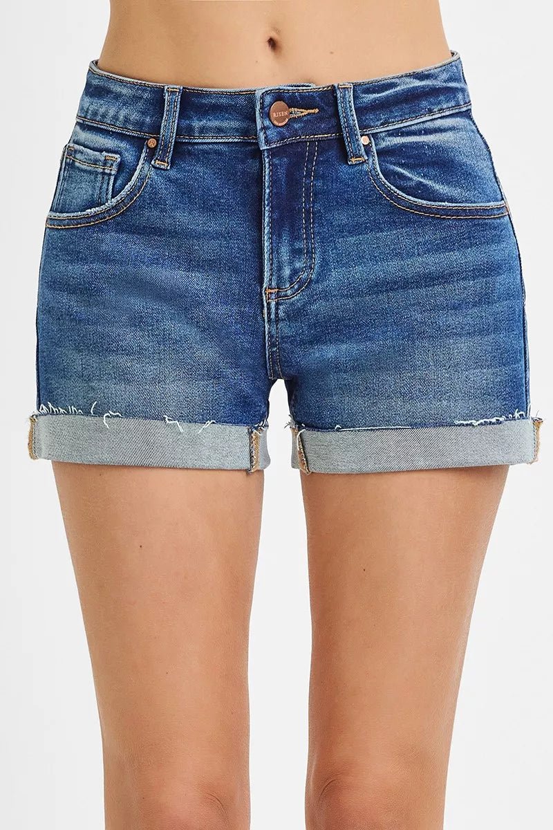 RISEN Low Rise Cuffed Shorts - Rooted & Reckless Co.