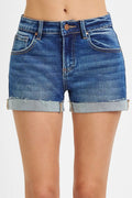 RISEN Low Rise Cuffed Shorts - Rooted & Reckless Co.