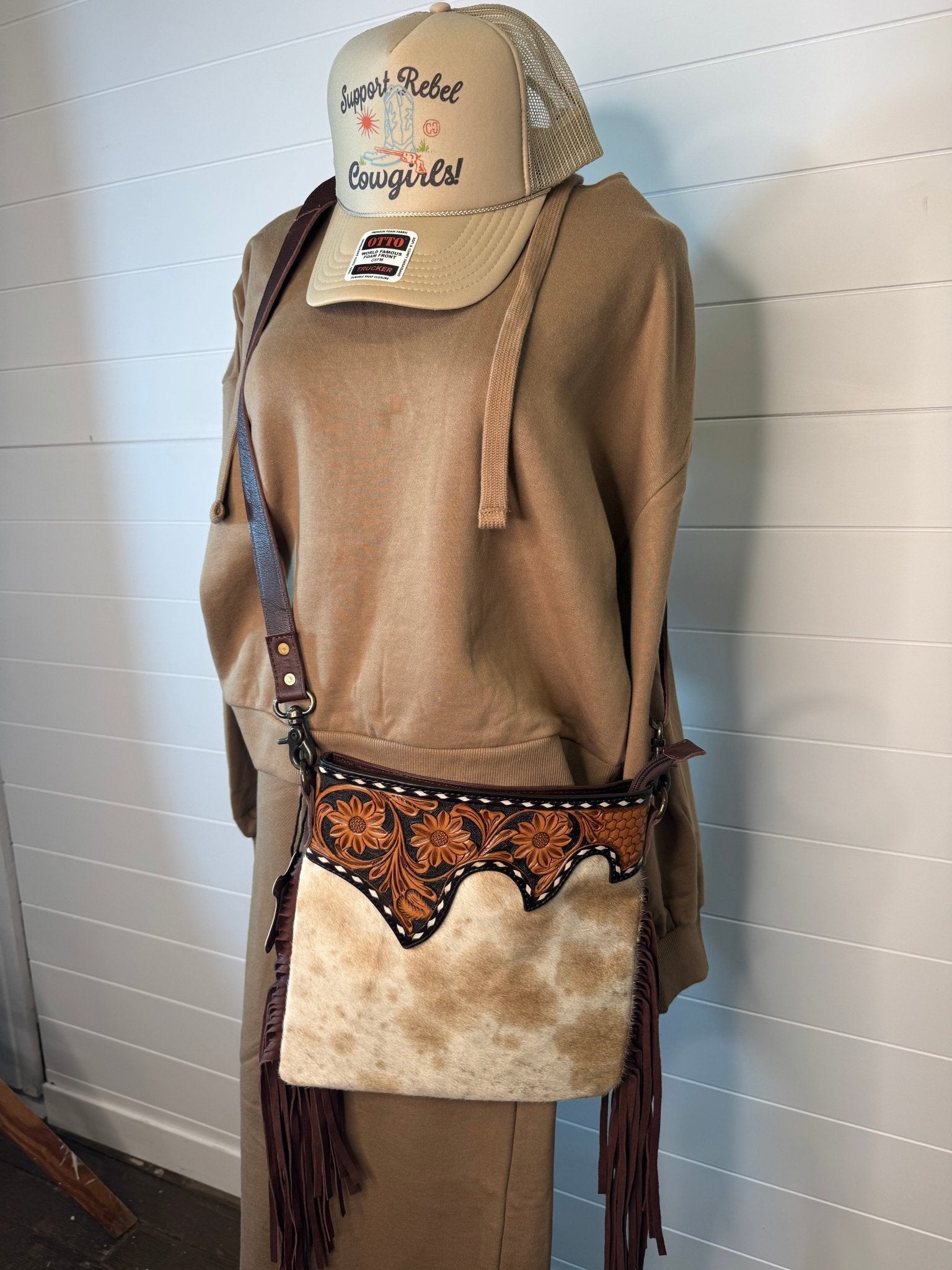 Risen Oversized V-Neck Hoodie Sweatshirt — Soft Cotton-Poly Blend Western Lounge Top (large remaining) - Rooted & Reckless Co.