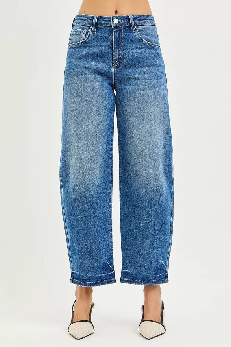 RISEN Slouchy Cropped Barrel Jeans - Rooted & Reckless Co.