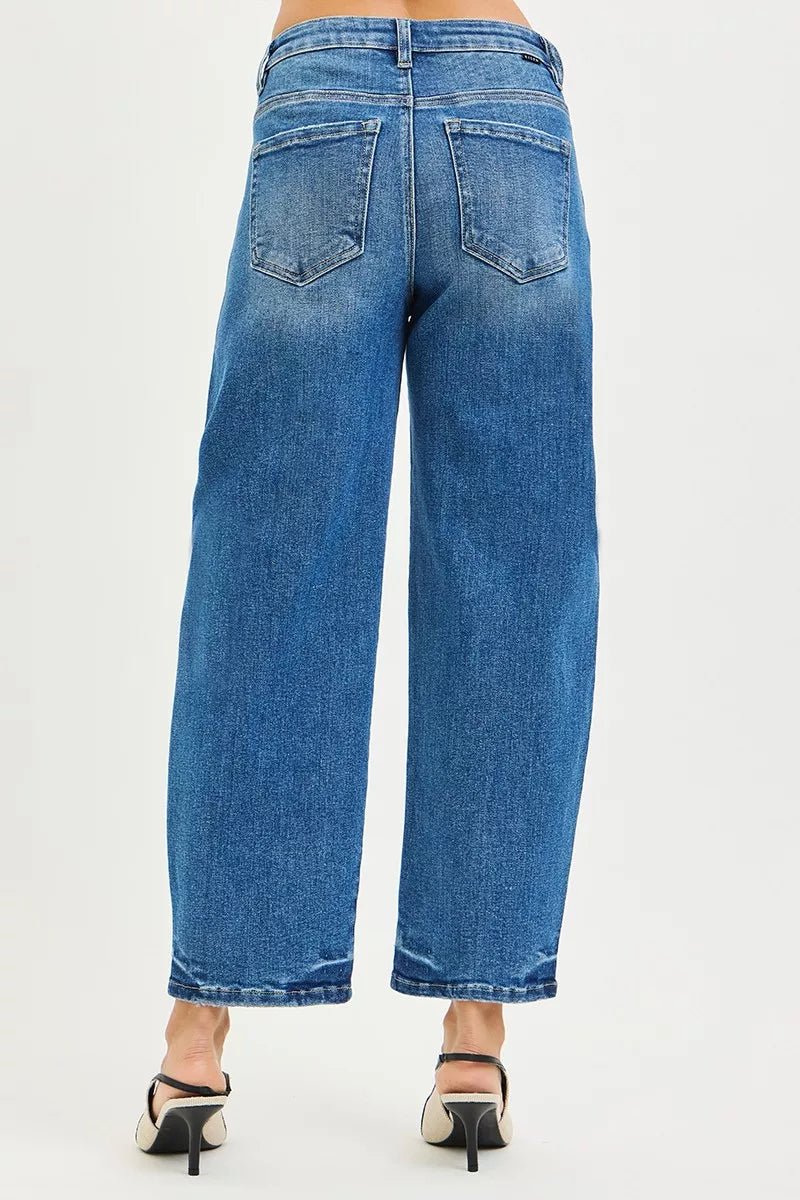 RISEN Slouchy Cropped Barrel Jeans - Rooted & Reckless Co.