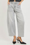 RISEN Slouchy Cropped Barrel Jeans - Rooted & Reckless Co.