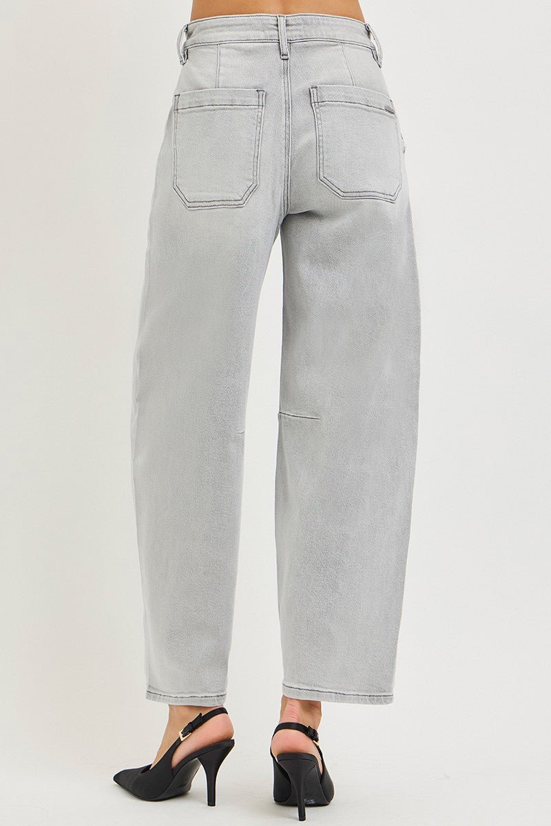 RISEN Slouchy Cropped Barrel Jeans - Rooted & Reckless Co.